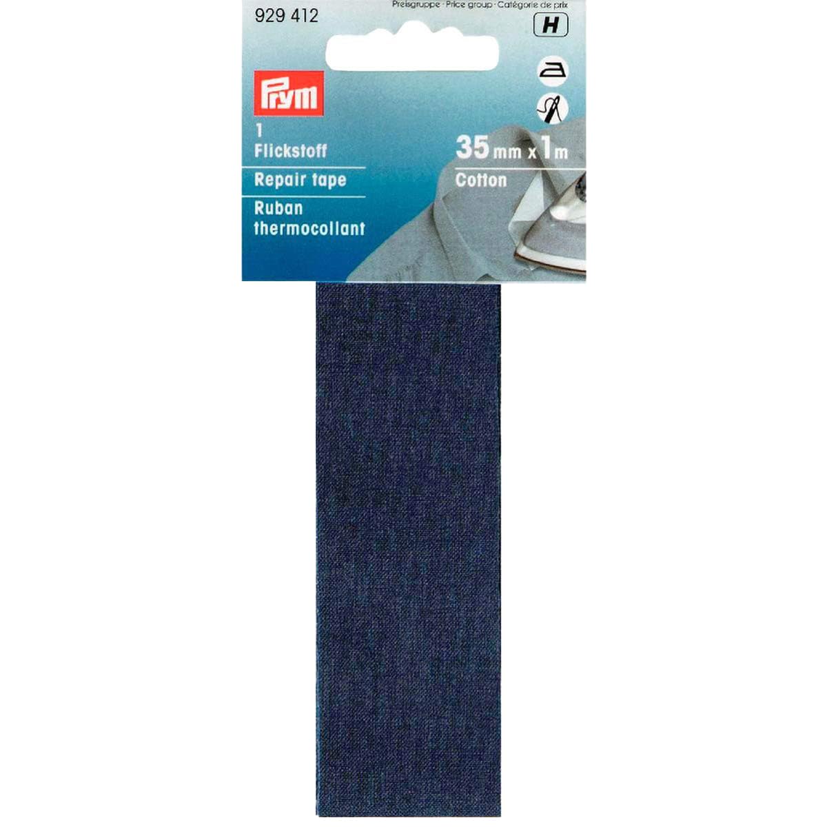 Prym 3.5 x 100 cm/0.035 m sq Cotton Repair Tape, Navy Blue