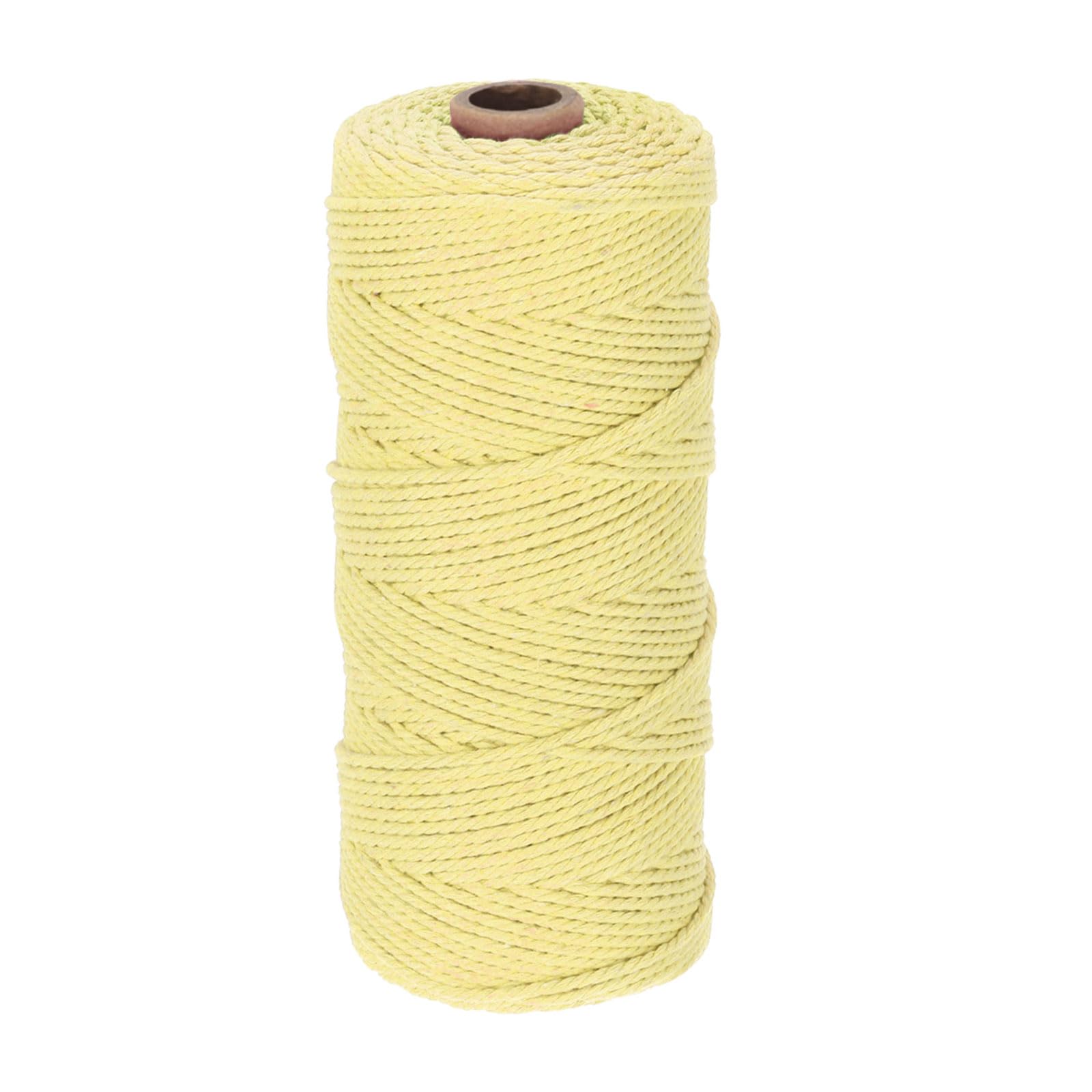 DMiotech 2mm x 170M (186 Yard) Light Yellow Natural Cotton Macrame Rope