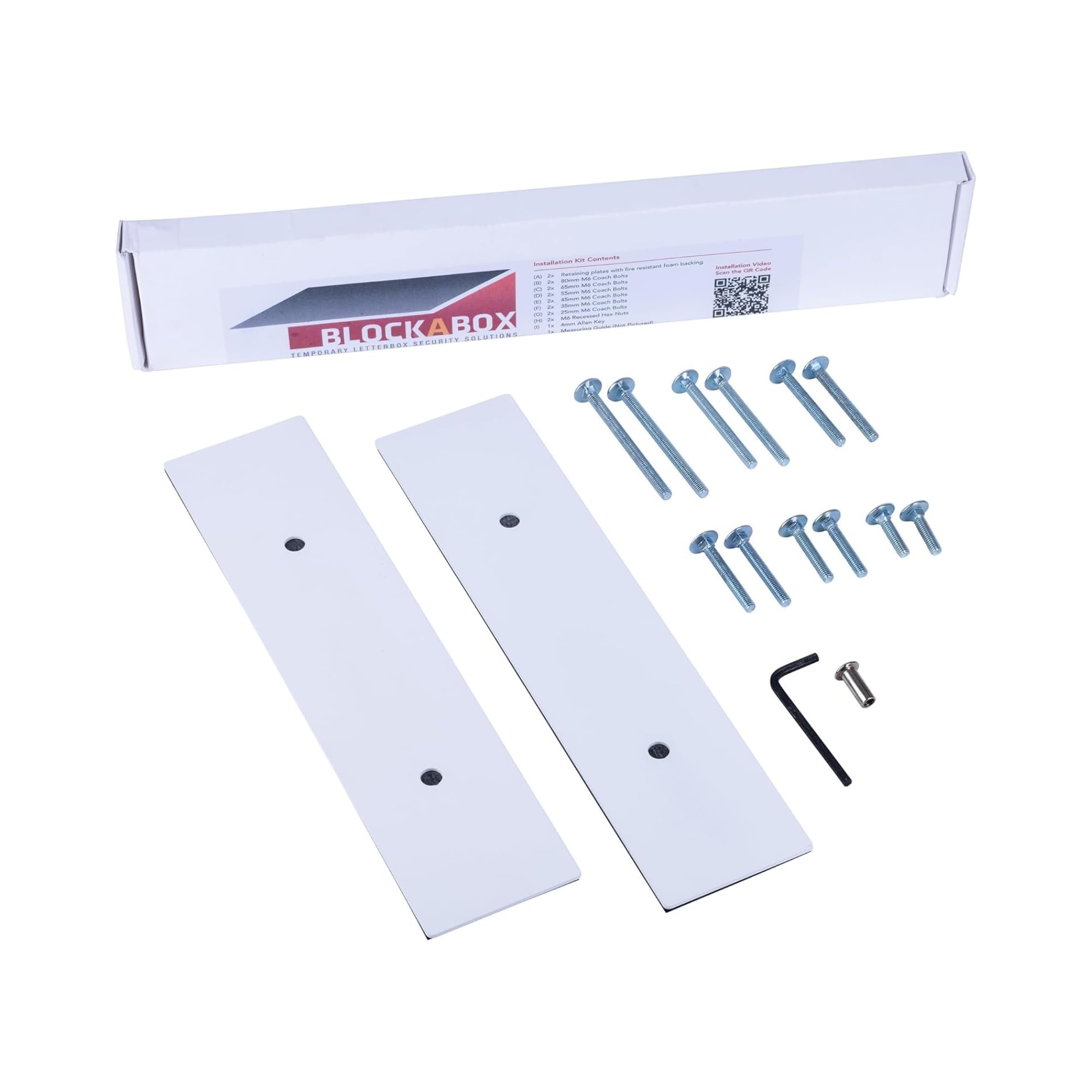 White Coloured Powder Coated Anti Arson Letterbox, Letterbox Cover, Letter Box Blocker, Empty & Void Property, Ideal for Landlords (320mm x 75mm) (White)-image-34