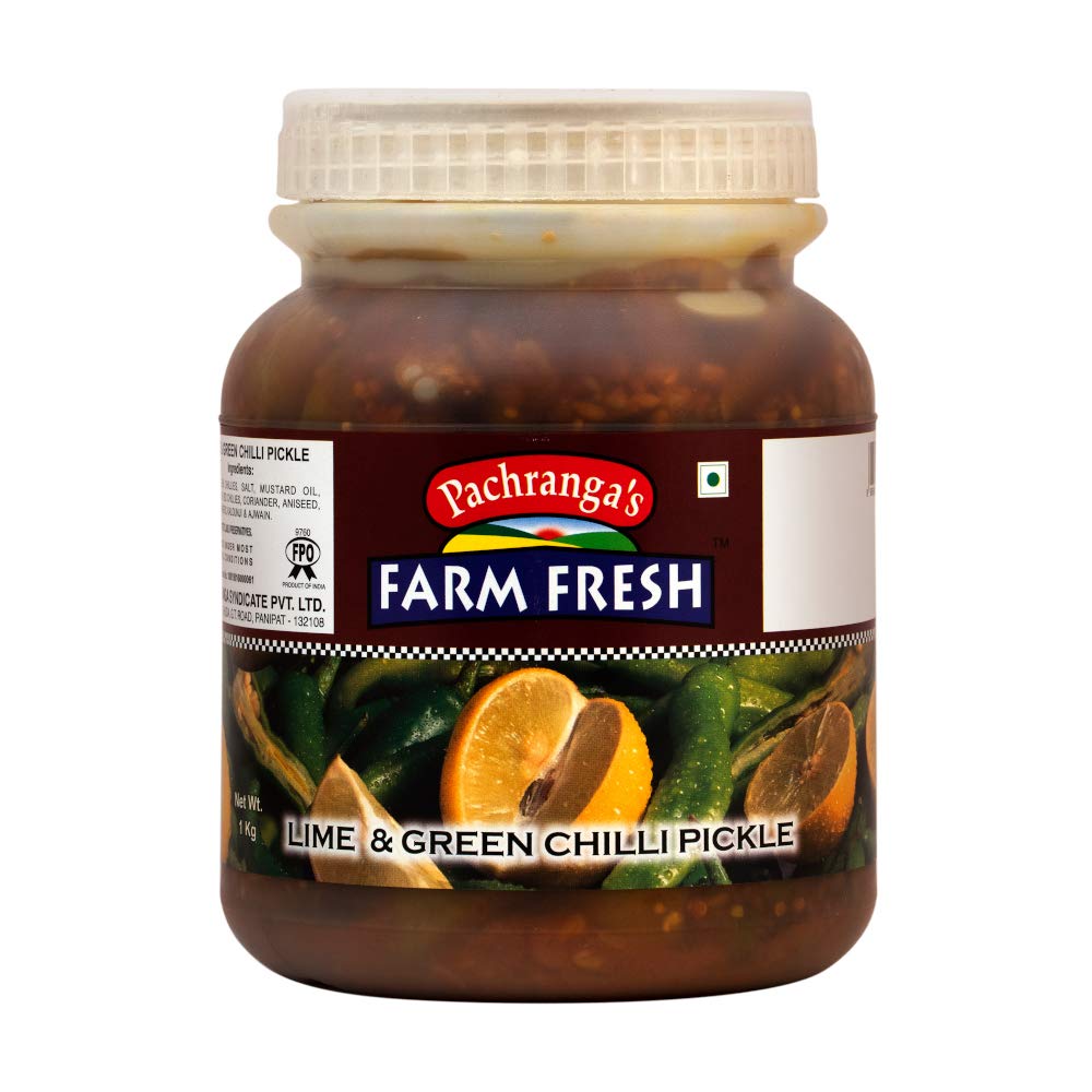 Pachranga Farm Fresh Lime and Green Chilli Pickle (1 kg)-image-12