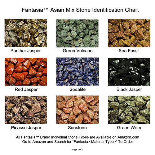 Fantasia Materials: 3 Lbs (Best Value) Of Exclusive Premium Asia Stone Mix - Raw Natural Crystals & Rocks For Cabbing, Cutting, Lapidary, Tumbling, Polishing, Wire Wrapping, Wicca & Reiki #TOP1