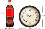KECYET Wall Clock, Vintage Wall Clocks Battery Operated Quartz Silent Non-Ticking 8 Inch Retro Rustic Style Clock Decorative for Kitchen,Bathroom Home Office (Bronze)