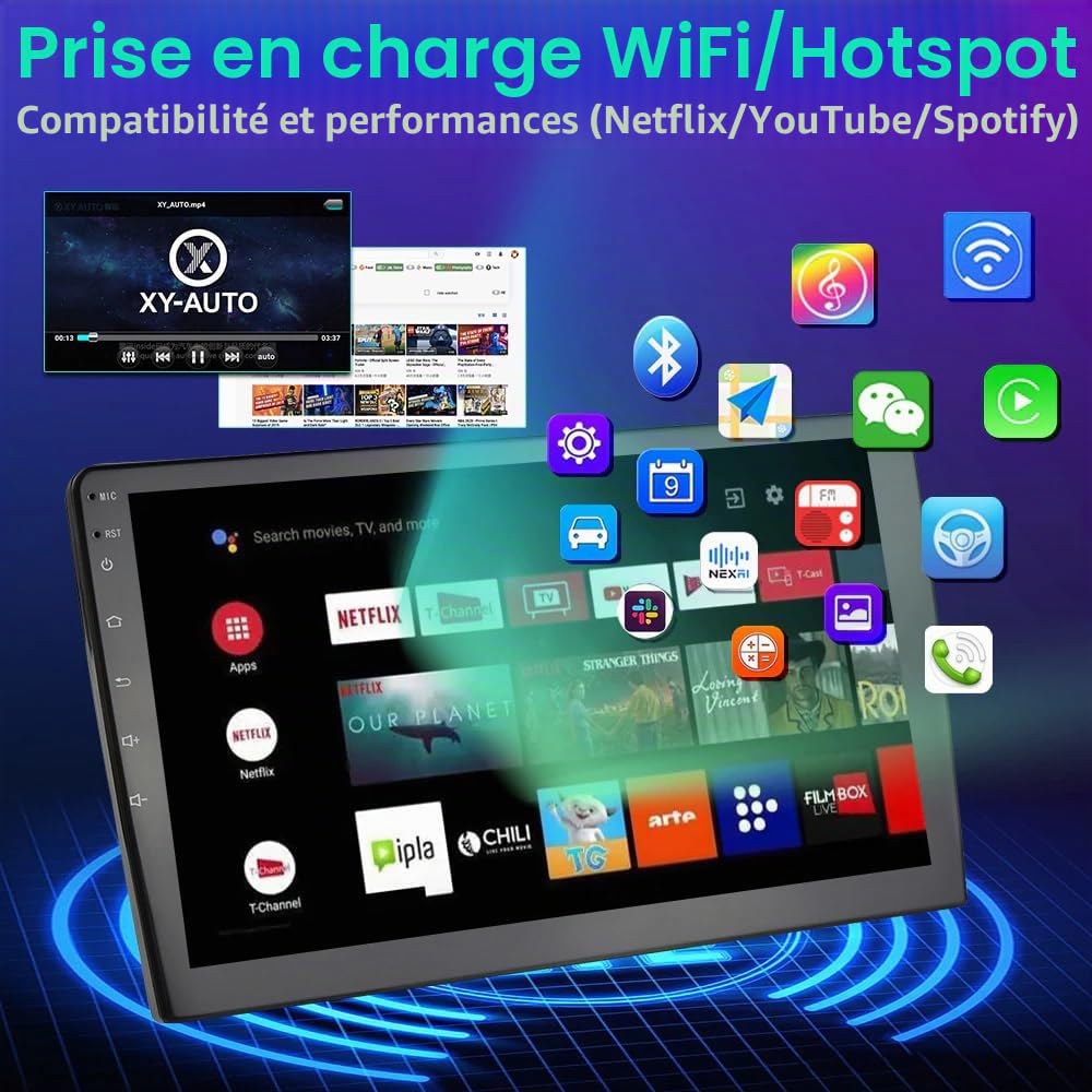 Qualcomm 8 cœurs 4+64 Go Autoradio Android pour BMW X1 E84 2009–2015, Écran Tactile 10,1 Pouces, CarPlay & Android Auto sans Fil, Navigation GPS, Bluetooth 5.0, DSP, Caméra de Recul