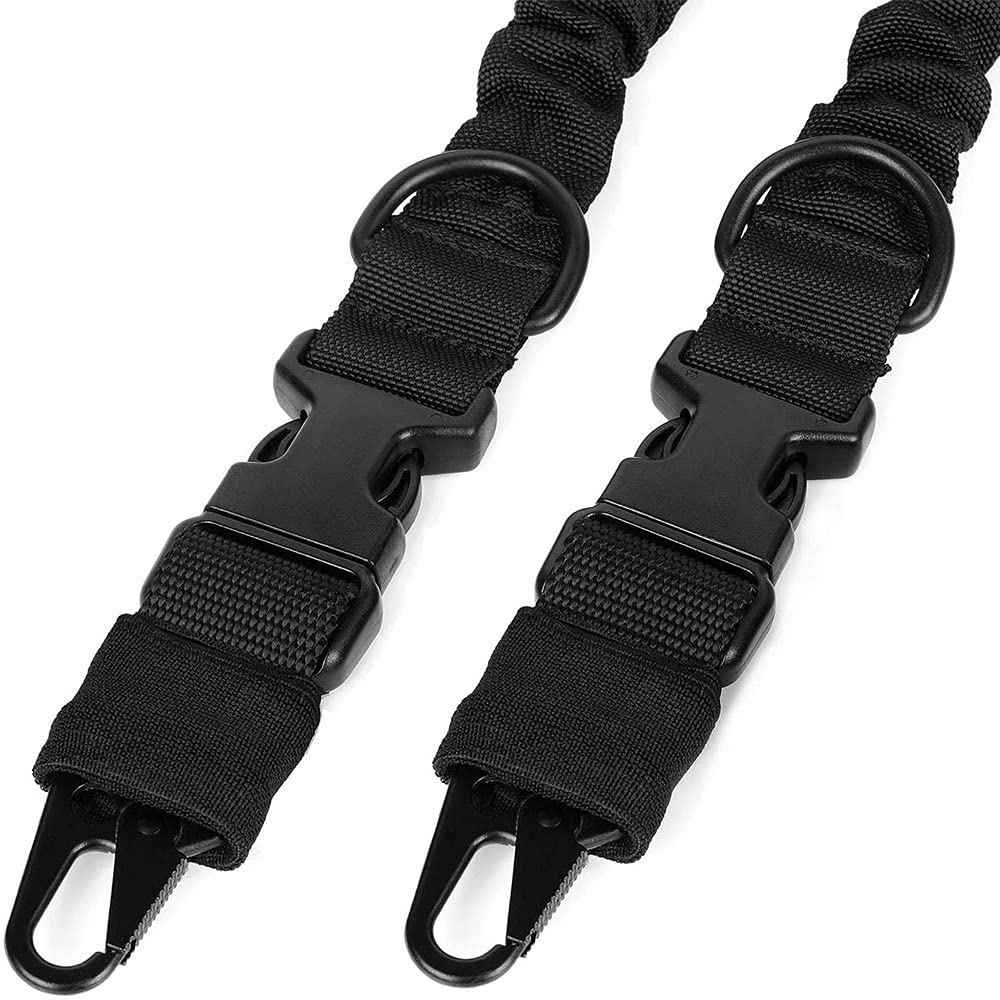 2 bis 1 Punkt Gewehrriemen, verstellbar Gun Sling Trageriemen, Taktisches Gewehr Bungee Sling mit Schnalle für Jagd Schießen,Freien,Militärtraining
