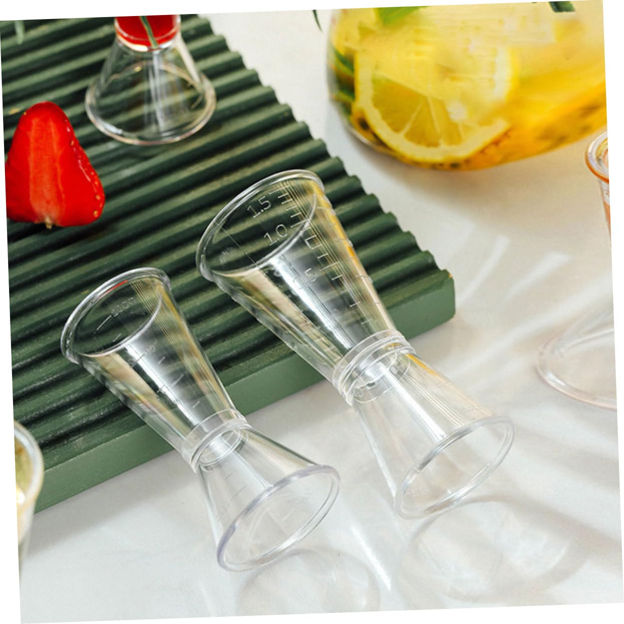 HOLIDYOYO Cocktail Measuring Cups Double Sided Jigger 2oz 1oz Bar Bartending Tools