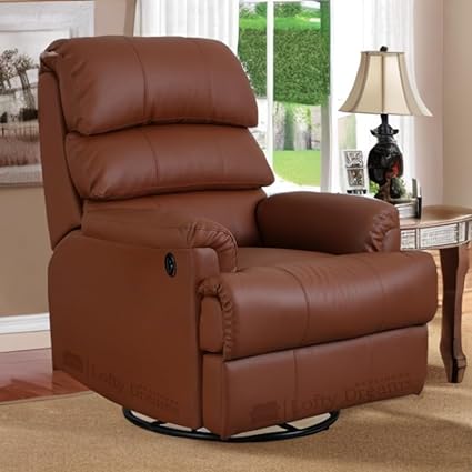 Lofty Dreams Recliner Sofa in Leatherette with 2 Years Warranty Reclining Sofas Modern & Stylish Living Room Automatic recliners Comfy Lumbar Support for Sleep (Vories Electrical, Brown Leatherette)