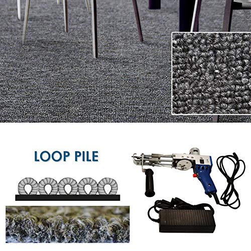TWSOUL Tufting Gun, Electric Carpet Tufting Gun, Carpet Weaving Flocking Machine, Rug Tufting Gun with 5-40 Stitches/Sec (Adjustable) 100V-240V (Loop Pile) - Thumbnail 2