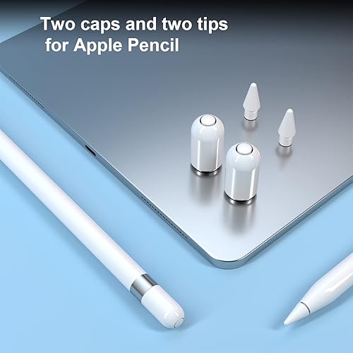 Miniatura 7 de ASKUBSKU Reemplazo de puntas de lápiz Apple y reemplazo de tapa, tapa magnética iPencil puntas iPencil antideslizantes de escritura control preciso