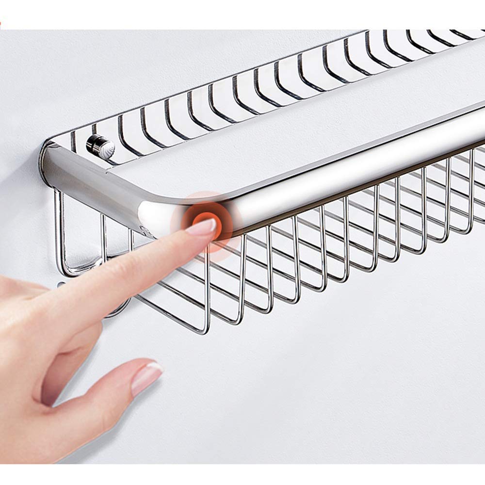 Exquisitos estantes de baño Bastidores de baño, Estante de baño Esquina de Ducha Perforadora Libre Montaje en Pared de Acero Inoxidable Inodoro Cuarto de baño Baño