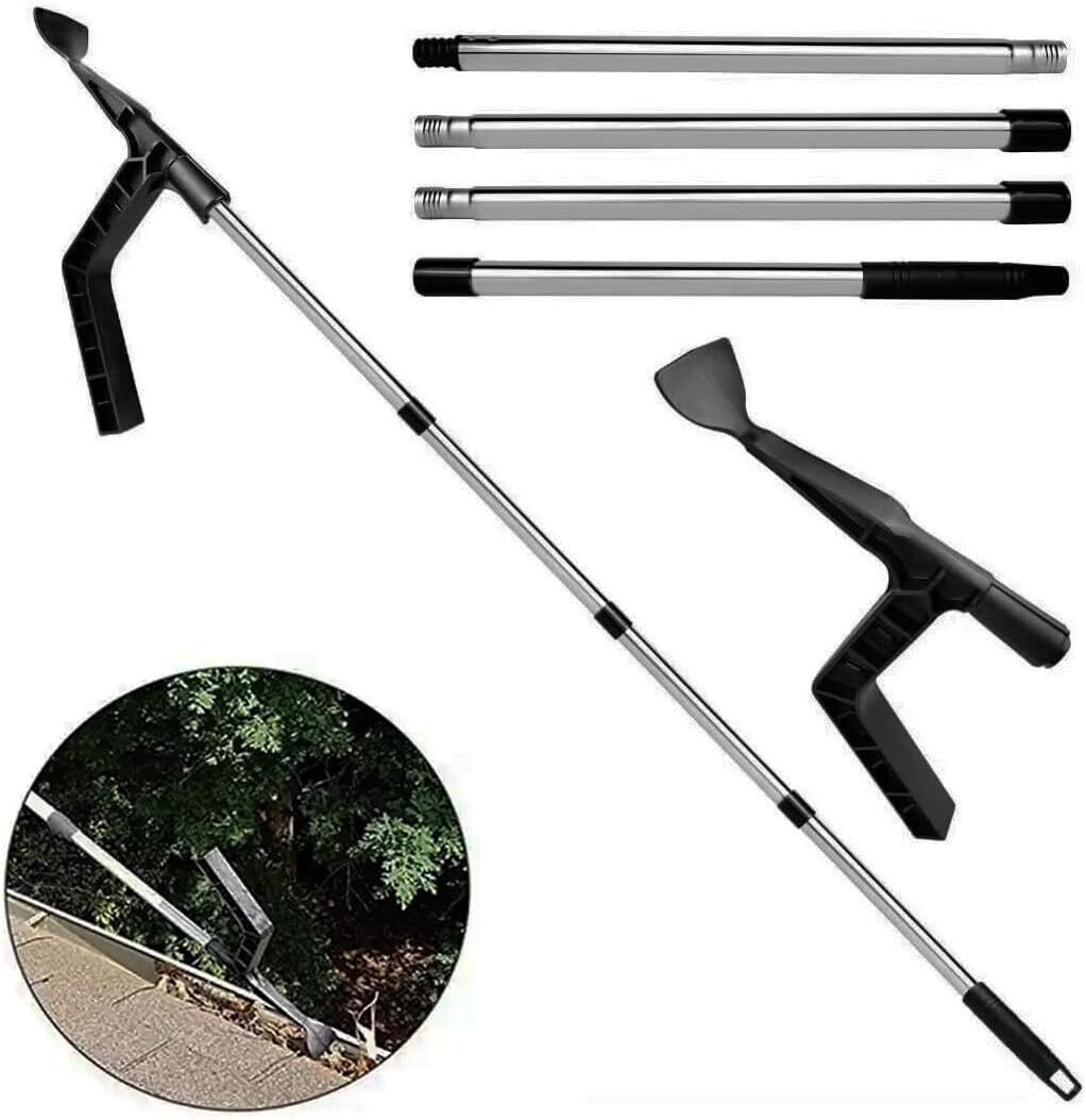 Gutter Cleaning Tools, Gutter Cleaner with Extendable Telescopic Pole
