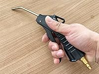 Vista 4 de SANFU Pistola de aire de codo de acero inoxidable de 4 pulgadas con enchufe de latón de 1/4 pulgadas, herramientas de aire para compresor de aire