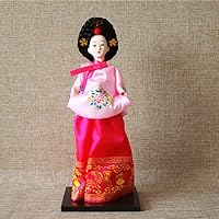 Amazon.co.jp: 12寸韓国人形宮廷仕女絹人形韓国版置物家庭料理焼肉店