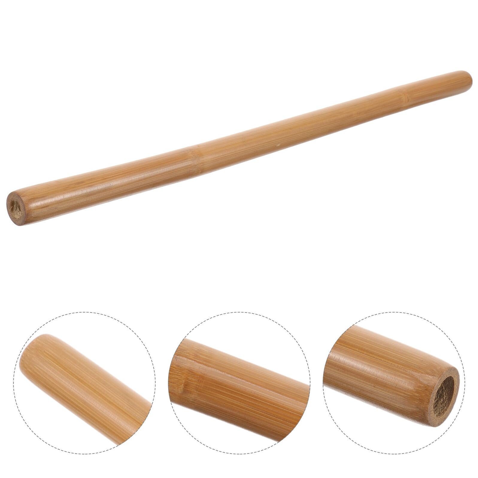 Bastone da Massaggio in Bambù Leggero per Muscoli Schiena Collo e Gambe, Massaggiatore Corporeo Manuale Antiscivolo da Viaggio, Strumento Rilassante per Tensione Muscolare Adulti