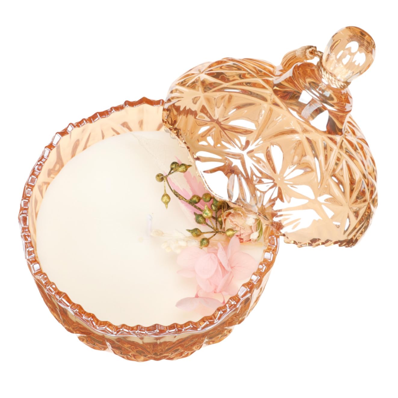 ORFOFE Candela Profumata alla Soia in Barattolo Rosa, Cera Naturale senza Fumo, Atmosfera Romantica per Decorazione Elegante e Delicata per Interni