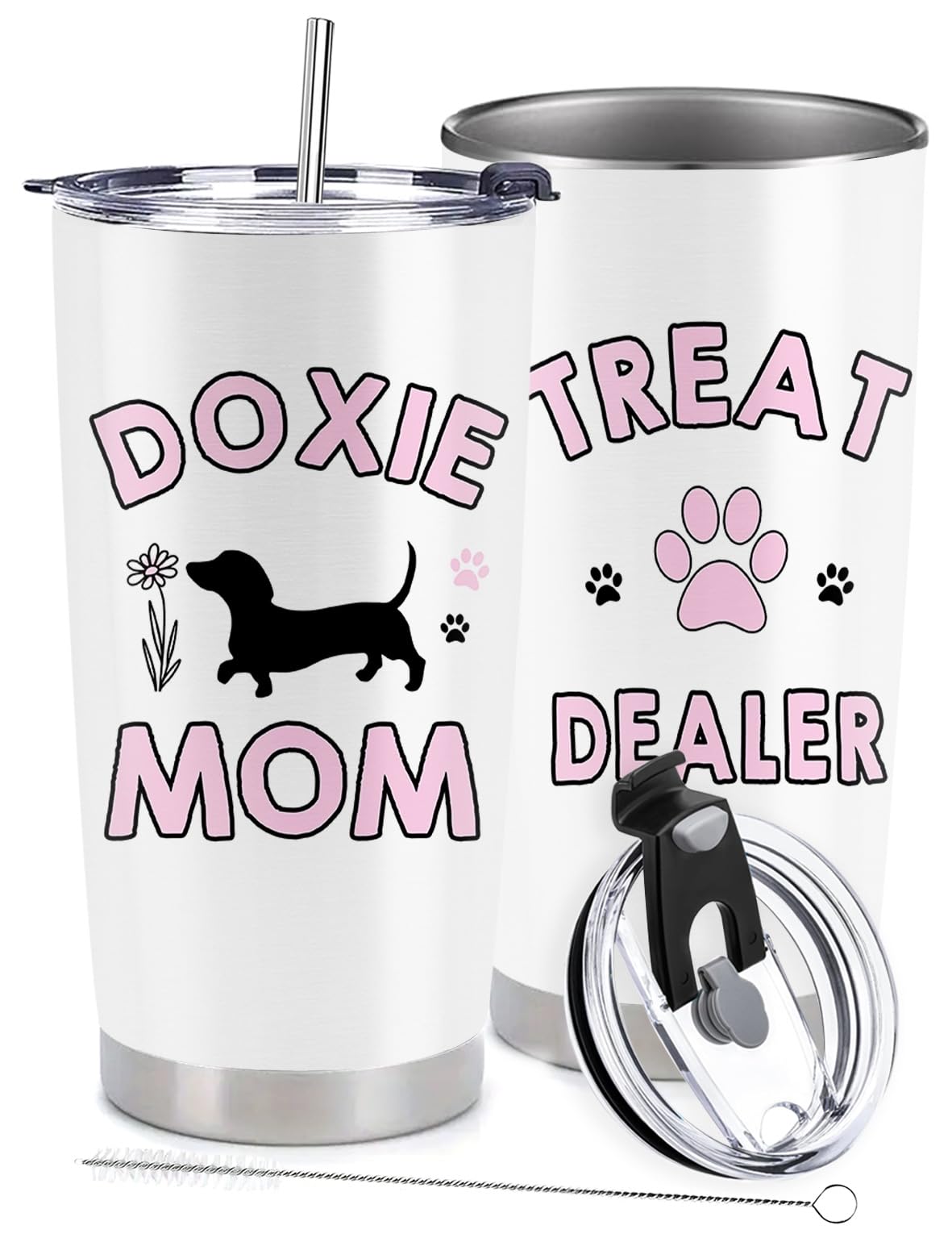 BSHELLOE Dachshund Gifts for Women, Dachshund Dog Mom Gifts, 20 oz Stainless Steel Vacuum Insulated Tumbler