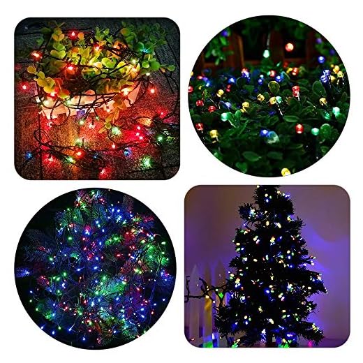 Luces de Navidad para la decoración de fiestas,bodas,Iluminación de Navidad de Interior para Arbol de Navidad Cable verde (MULTICOLOR) (3M-60MICRO)