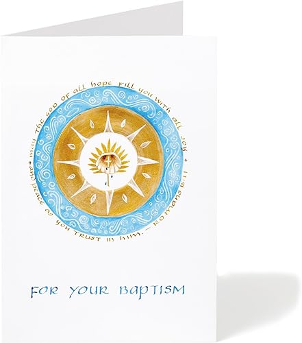 M Market On Mainstreet Christian Faith Milestone - Tarjeta de felicitación de 5 x 7 pulgadas con sobre, fabricada en los Estados Unidos (niño