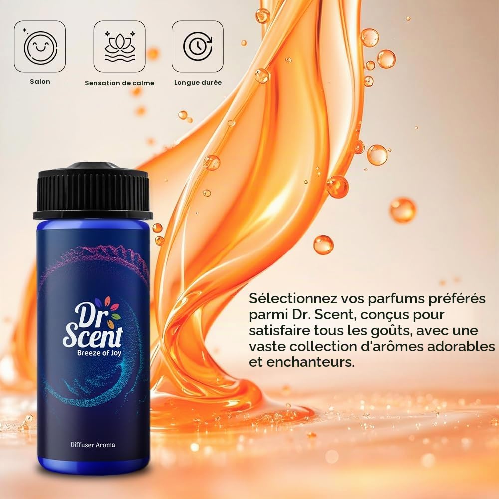 Dr Scent Diffuseur d'ambre et d'ambre en bois de patchouli, ambre et vanilla, 170 ml