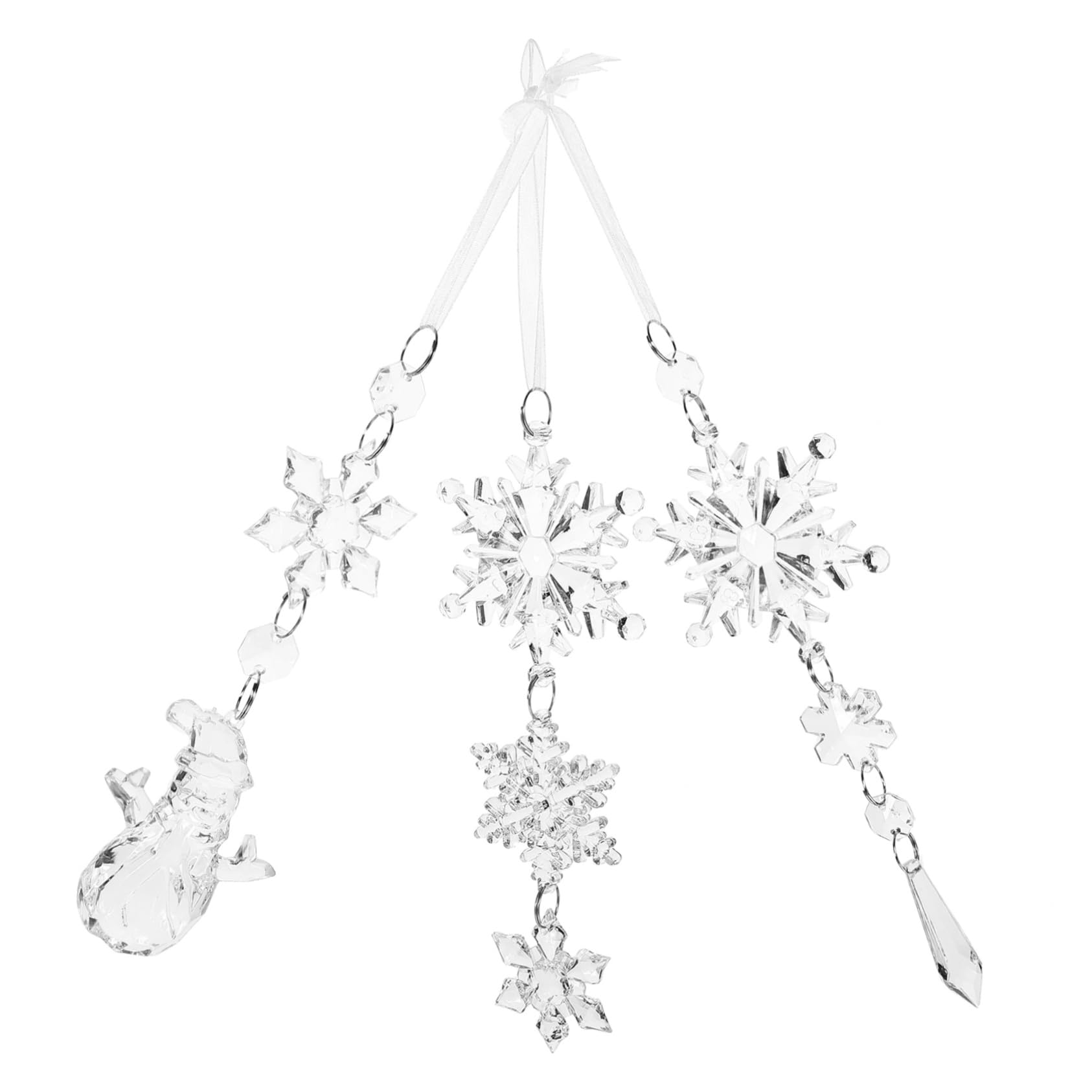 Gatuida 15piezas Adornos Colgantes De Acrílicos para Árbol De Navidad De Transparentes para Decoración Festiva para Colgar Ventanas y Paredes