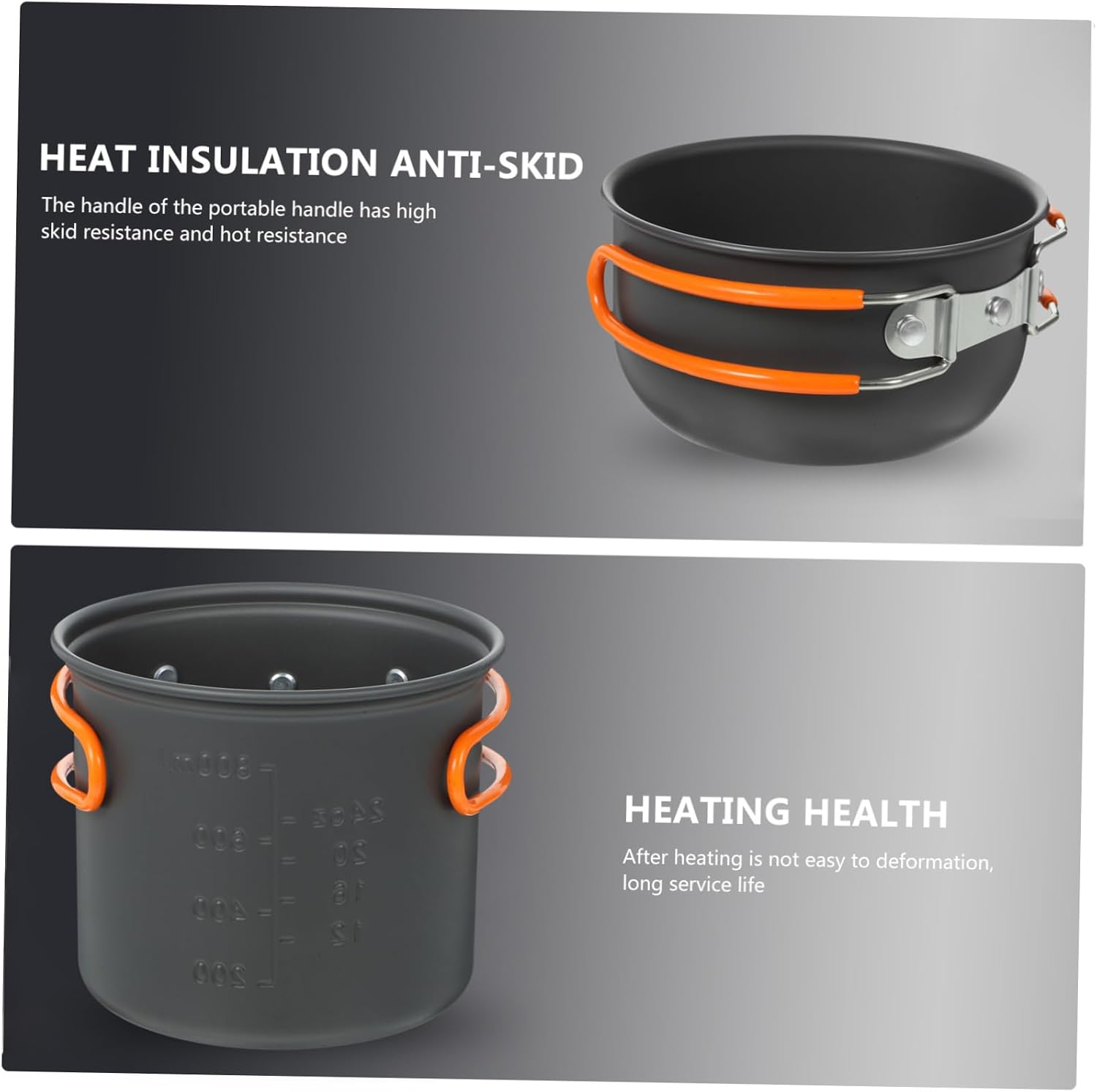 Generic Portable Camping Cookware Set for People Lightweight Outdoor Cookware Kit with Non-Stick Pots and Utensils Heat-Conductive Cooking Gear for Hiking Backpacking Picnic and Travel