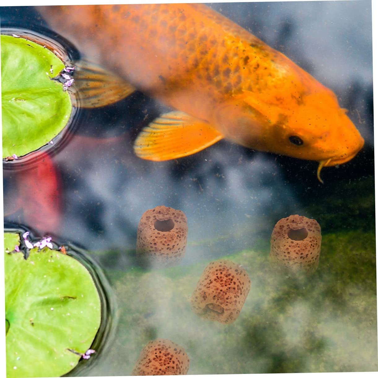 40 Piezas Anillo De Fijación De Césped Acuático Pesas para Plantas De Anillo Fijo para Plantas Acuáticas Soporte Pesado Subacuáticas Base Fija Decoración De