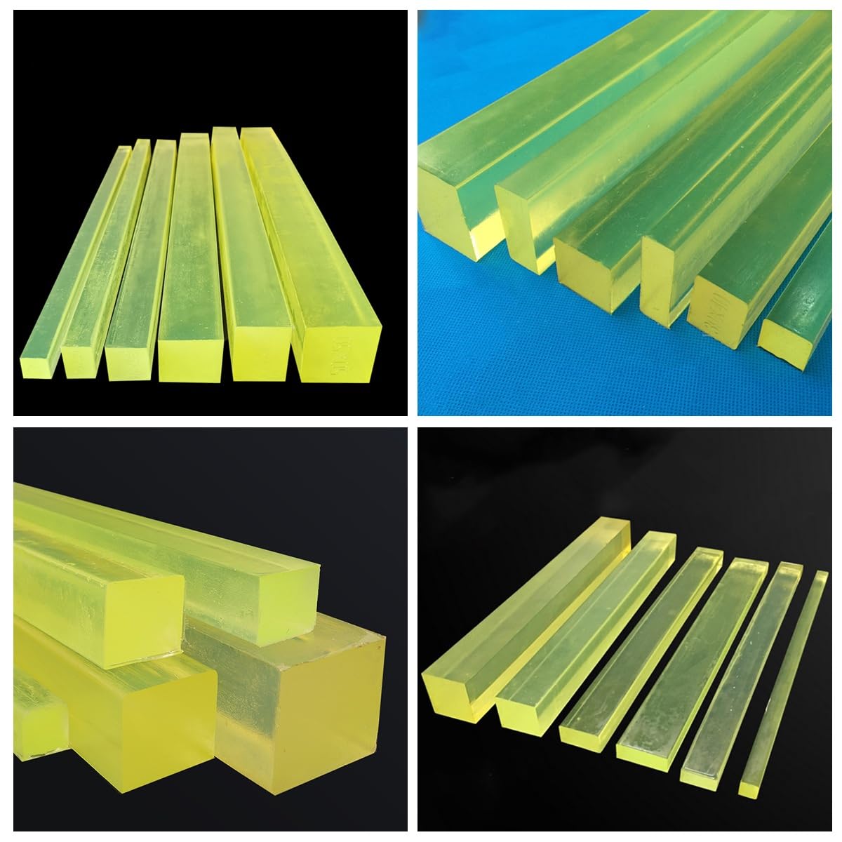 PU Vierkantstäbe 500mm Lange 40x40mm-100mm Hochflexibler Polyurethan-Stab Stoßdämpfer Dichtung Gummi Kunststoff Stäbe Fur Industrielle Maschinen Teile Heim DIY(40 * 60 * 500mm)