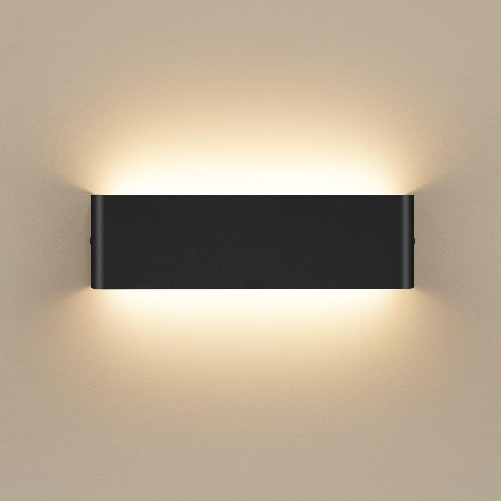Oraymin 30CM Wandlampe LED Innen 12W, 3000K Wandleuchte mit Up und Down Lichtquelle, 1000LM Dekorative Flurlampen, LED Lampe aus Aluminium, Wandlicht für Wohnzimmer Schlafzimmer Treppenhuas Korridor