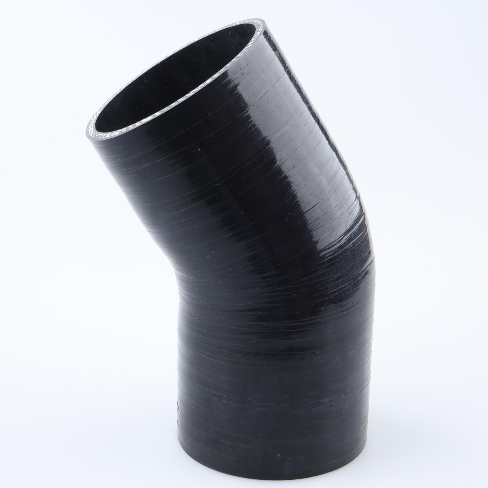 AC PERFORMANCE ID 3.75" To 4" (95mm To 102mm) Straight Reducer, Universal Black Automotive Pure Silicone Hose With Full 304 Stainless Steel 3.75" And 4" T-Bolt Hose Clamp