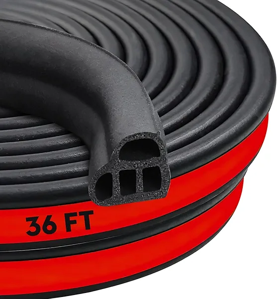 Storystore Universal Car Weather Stripping, 36 FT (11 M) Self-Adhesive Automotive Door Rubber Seal Strip for Window Noise Insulation
