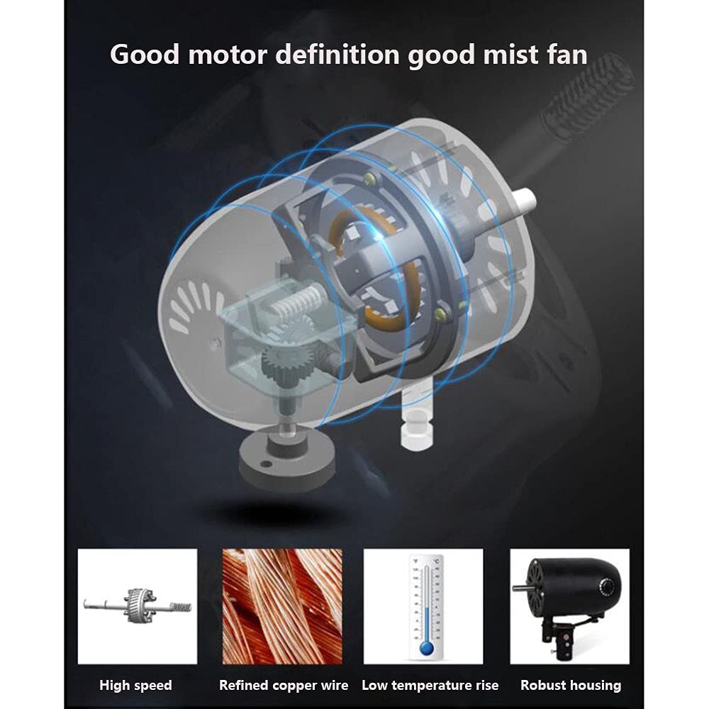 Ventilatore Portatile Nebulizzatore Con 3 Velocità, Funzionamento Silenzioso, Alte Prestazioni, Elegante Ventilatore Nebulizzatore Da Esterno Con Motore In Rame, Ventilatori Da Patio Per Rinfrescare