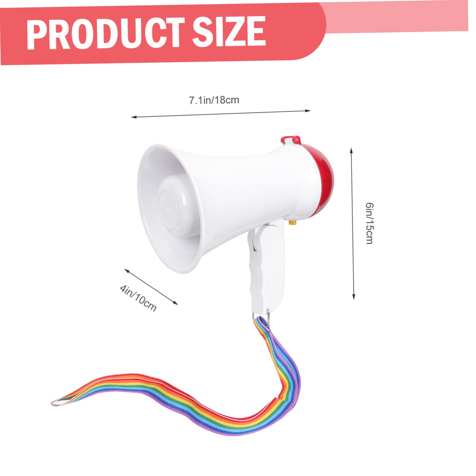 KICHOUSE Speech Amplifier Mini Electric Bullhorn Speaker Boys and Girls Megaphone Portable Loudspeaker Abs Plastic Multi-Function Amplifier