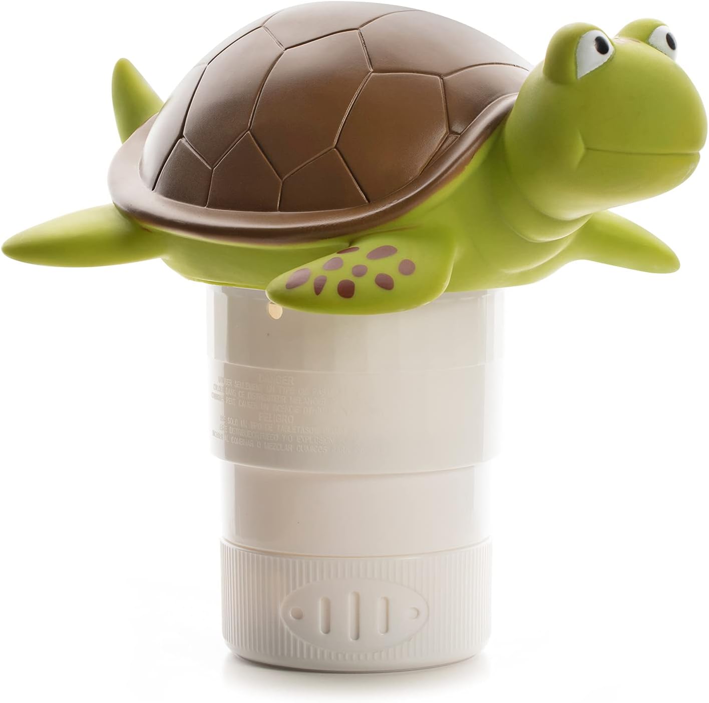 Pull Together Chlorine Floater, Floating Chlorine Dispenser, Floating Chlorinator, Bromine Holder Basket Fits 3 inch Chemical Tablets for Pool (Turtle)