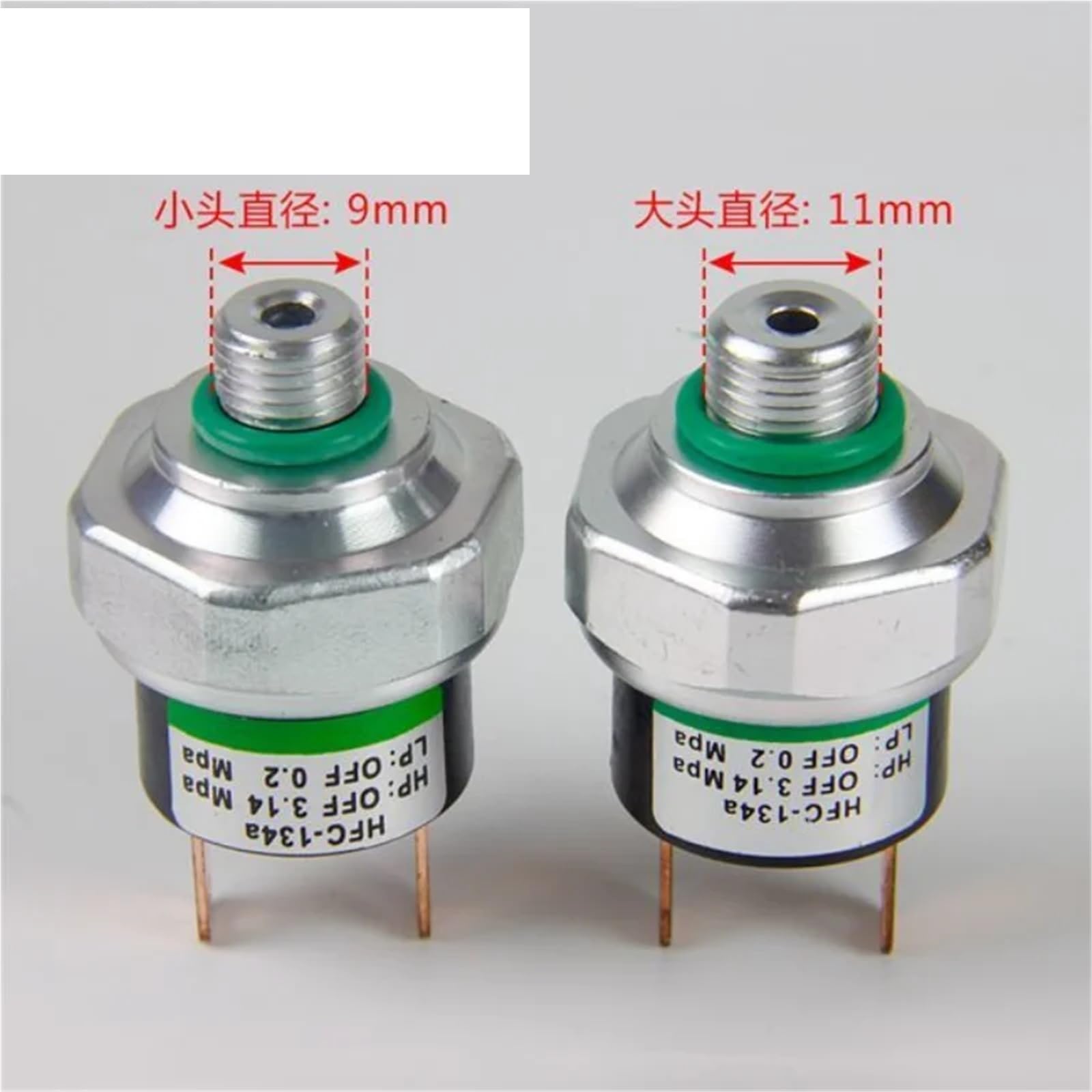 Válvula de presión desecante 515 universal for aire acondicionado automotriz R134a, interruptor alta y baja modificado, dos enchufes, 5 unidades por paquete(High low PRESS 11mm)