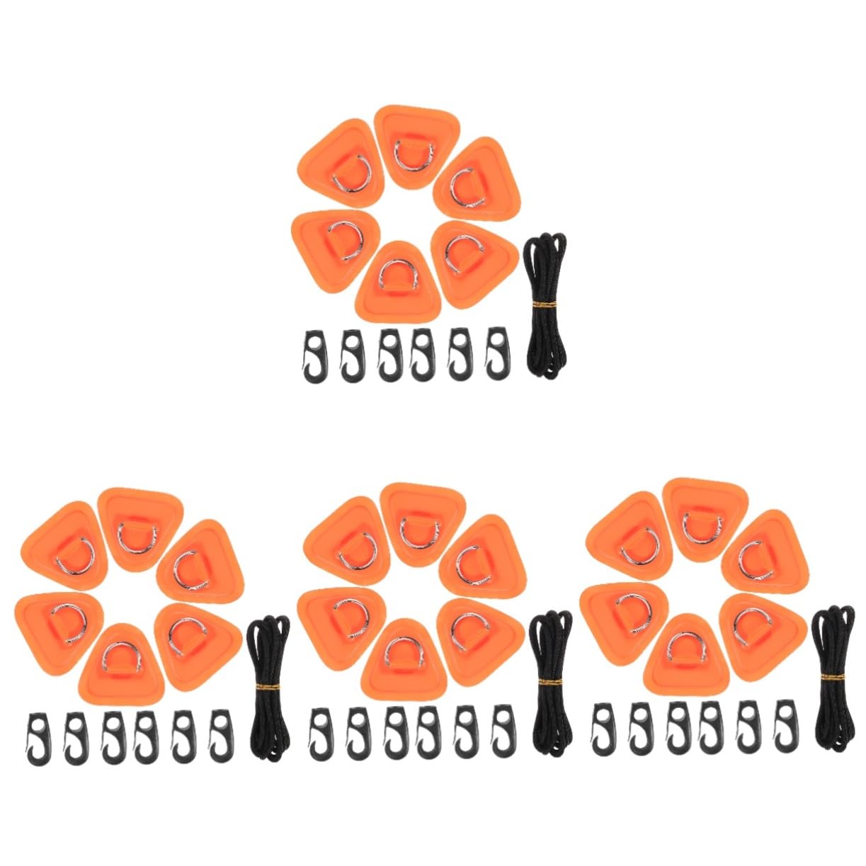 Toddmomy Accessori per fissarsi a Piastre gonfiabili Cuscino del Sedile del Kayak Barca Kit Surf Gonfiabile Toppe per gonfiabili Cuscinetti per Anelli a D per Kayak Nylon Arancia