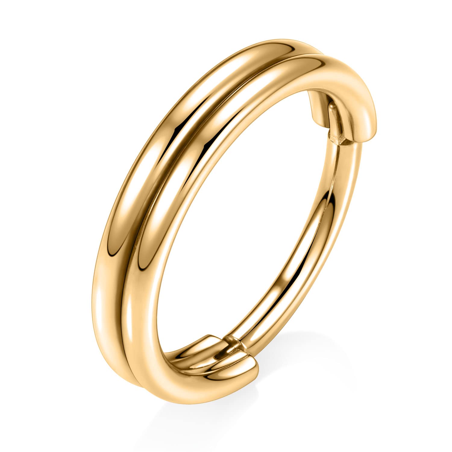hengkaixuan Triple Double Nose Hoop Ring Sleeper Hoop Earring Helix Rook Conch Cartilage Daith Tragus Earrings Septum Ring Lobe Nose Piercing Jewellery for Women