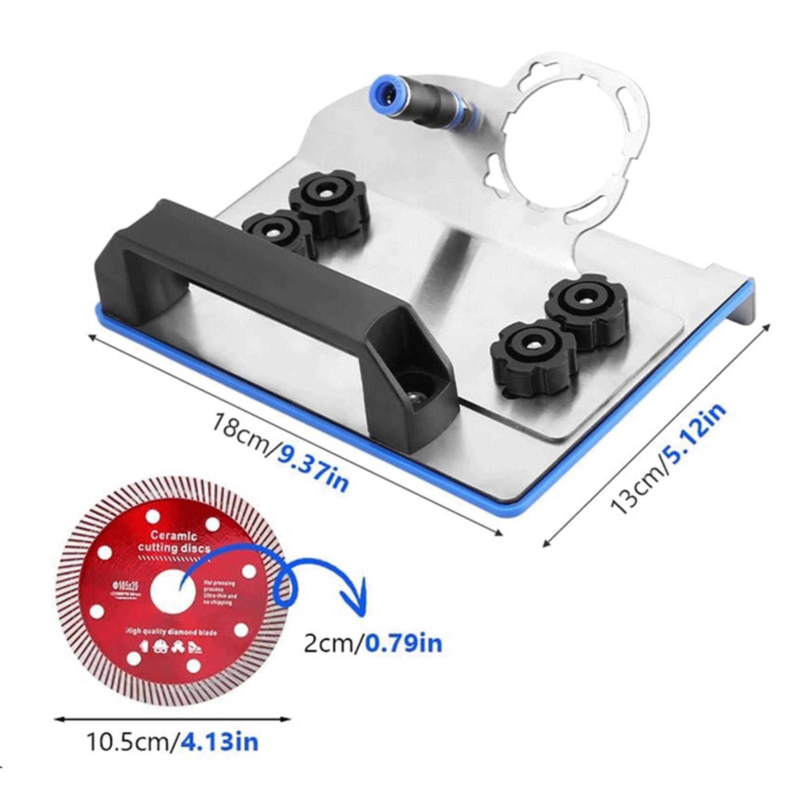 rflaueo 45 Degree Tile Chamfering Tool Cutting Stand with Stand for Tile 45° Chamfer Cutting 100-Type Universal 45 Degree Cutting Bracket Chamfering Stand Type Angle Grinder Attachments(U308-1) - Image 2