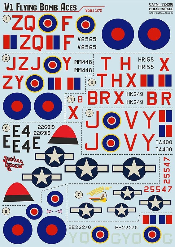 Scala 72-288 1/72 V-1 Flying Bomb Ace Set completo