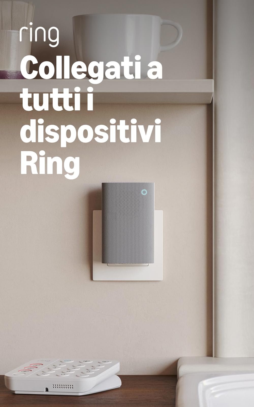 Ring Chime Plus (ultimo modello) | Avvisi audio nitidi e chiari per tutti i dispositivi Ring | Luce notturna integrata | Toni personalizzabili | Facile installazione fai-da-te, alimentazione plug-in