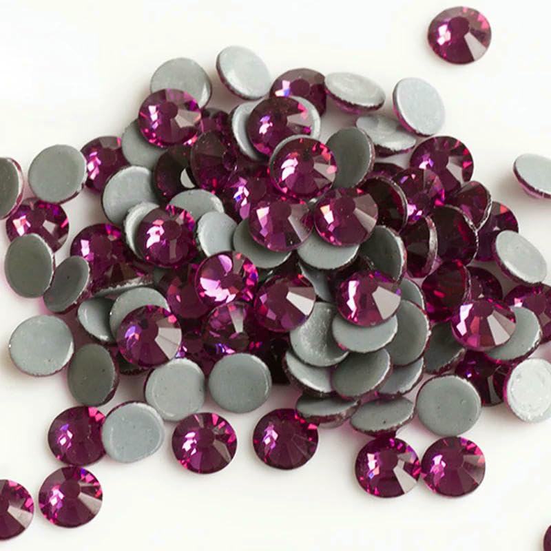2058 cristalli Hotfix Flatback fai da te artigianato glitter strass vetro adesivo strass stirare su pietre-fucsia AB-SS20 1440 pezzi