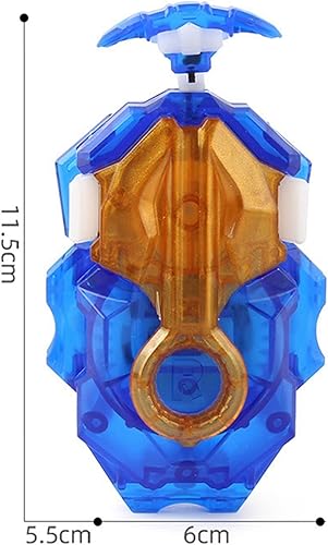 Vista 9 de DYT Battling Tops Burst B 184 Custom Bey Launcher LR Left Right Spin DB Layer System , B 11 Launcher Grip Metal Azul