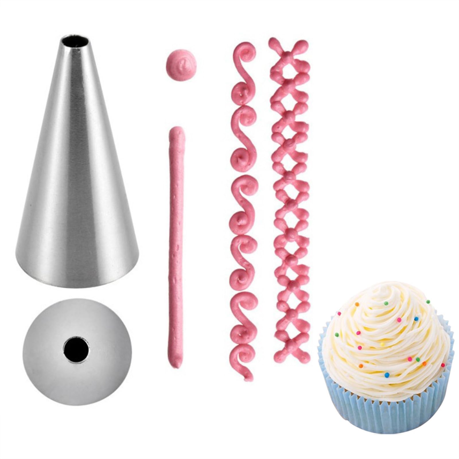 5-teiliges Kuchen-Deko-Set Aus Edelstahl – Perfekt Für Pralinen, Plätzchen, Torten & Mehr (Set #4)