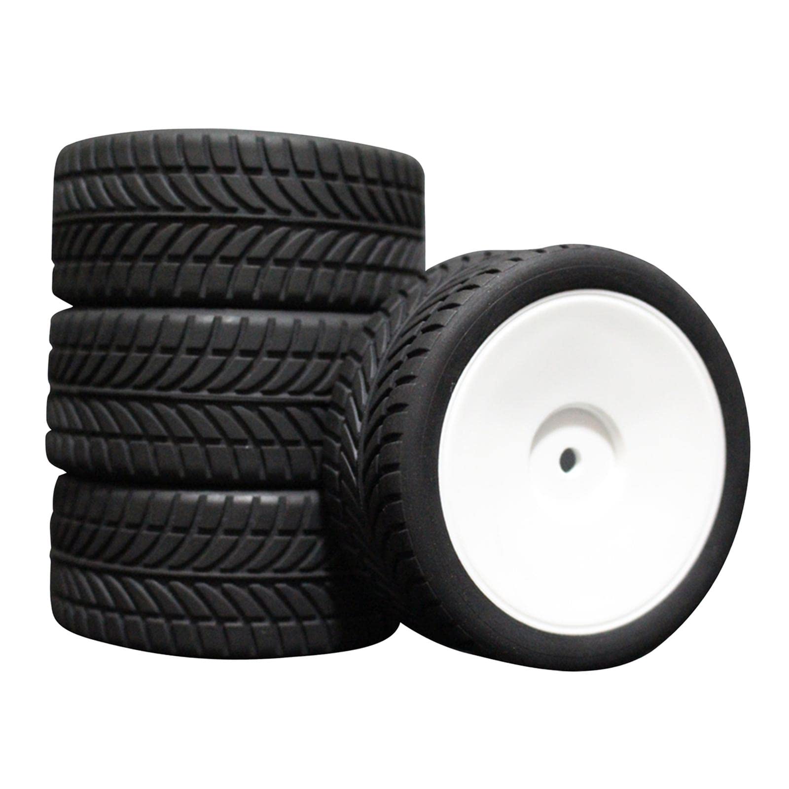 ATORSE 4X 1/10 Rc Car Wheel Tires Spare Parts for Hpi /Hsp 94123 94122 6085-image-46