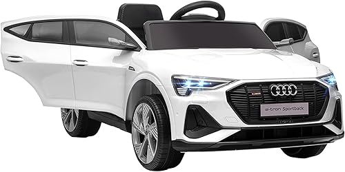 Miniatura 1 de Aosom Audi E-tron - Auto eléctrico para niños de 12 V, juguete a batería con control remoto para padres, sistema de suspensión, ruedas auxiliares,