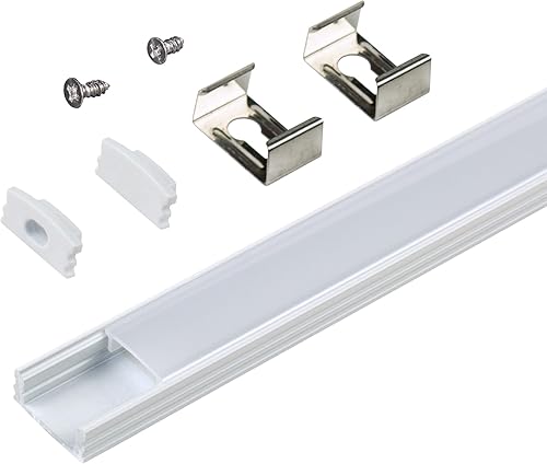 Armacost Lighting Canal de montaje de luz de cinta LED para montaje en superficie, paquete de 5 unidades, color blanco, 960055
