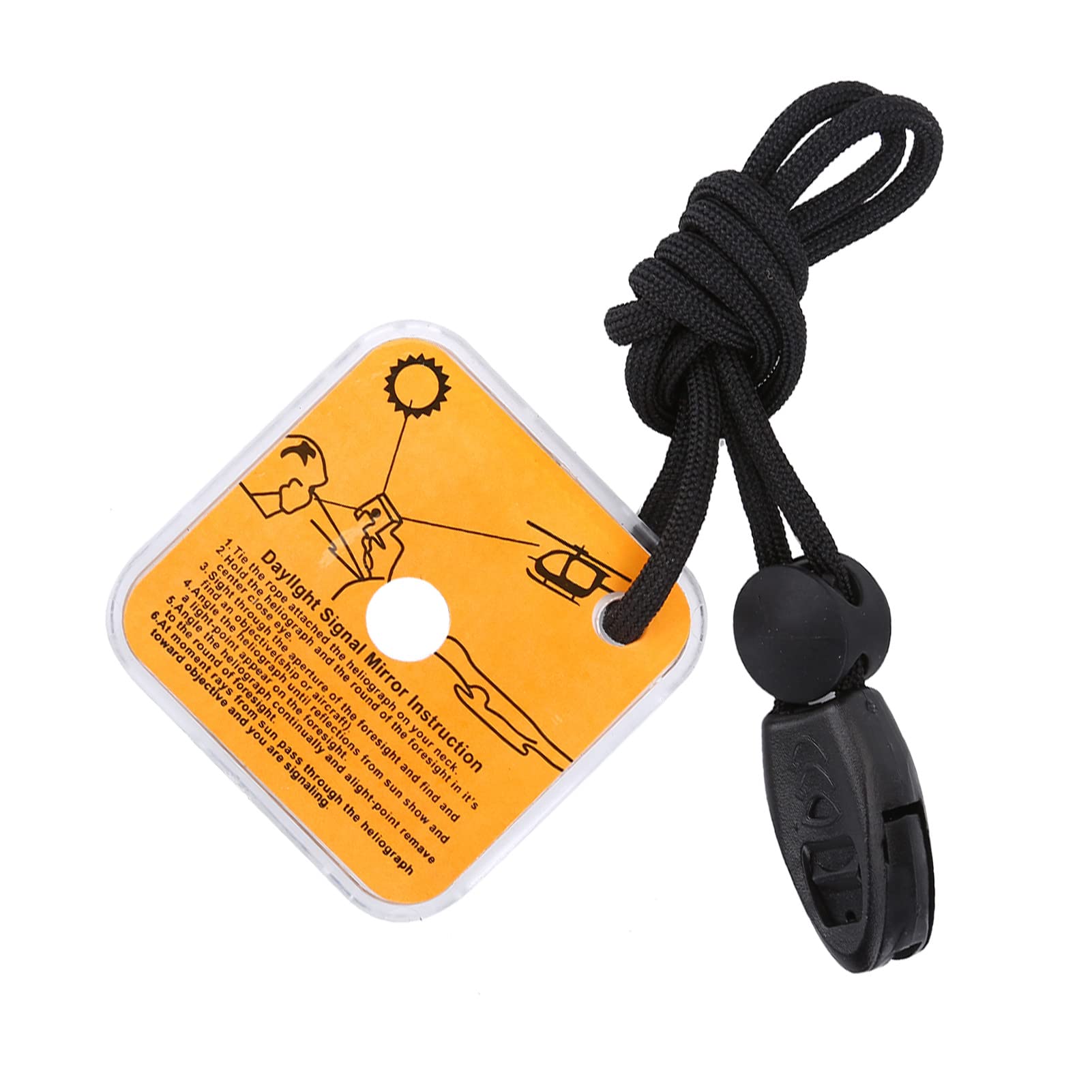 RiToEasysports Espejo de Supervivencia con Espejo de Señal, Espejo Reflector Multifuncional, Kits de Supervivencia con Espejo de Señal de Rescate de Emergencia para Expedición, Exploración,