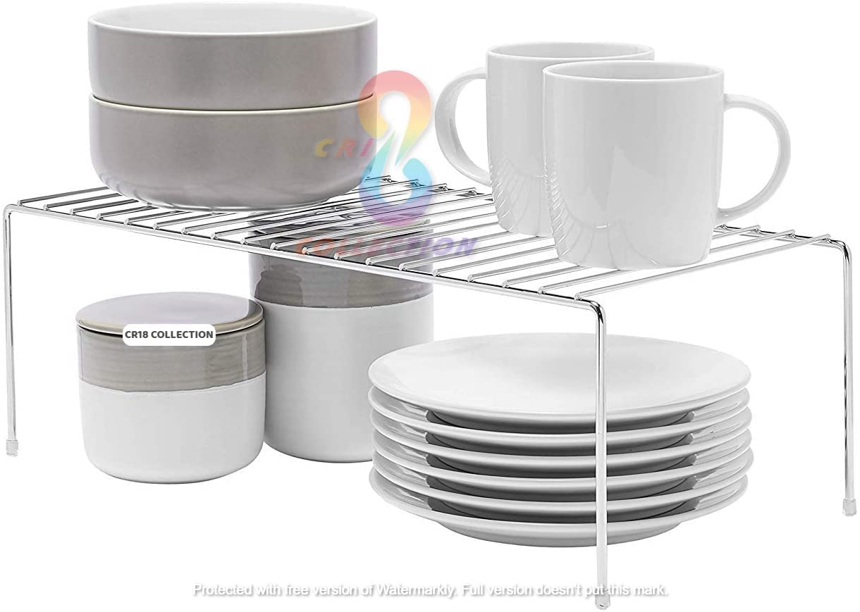12FOR COLLECTION Stainless Steel Multipurpose Dish Rack/Storage Shelves for Kitchen Cabinets/Plate Stand/Utensil Rack (Silver) Chrome Finish. (B09XDKDFWN) Amazon Price History, Amazon Price Tracker