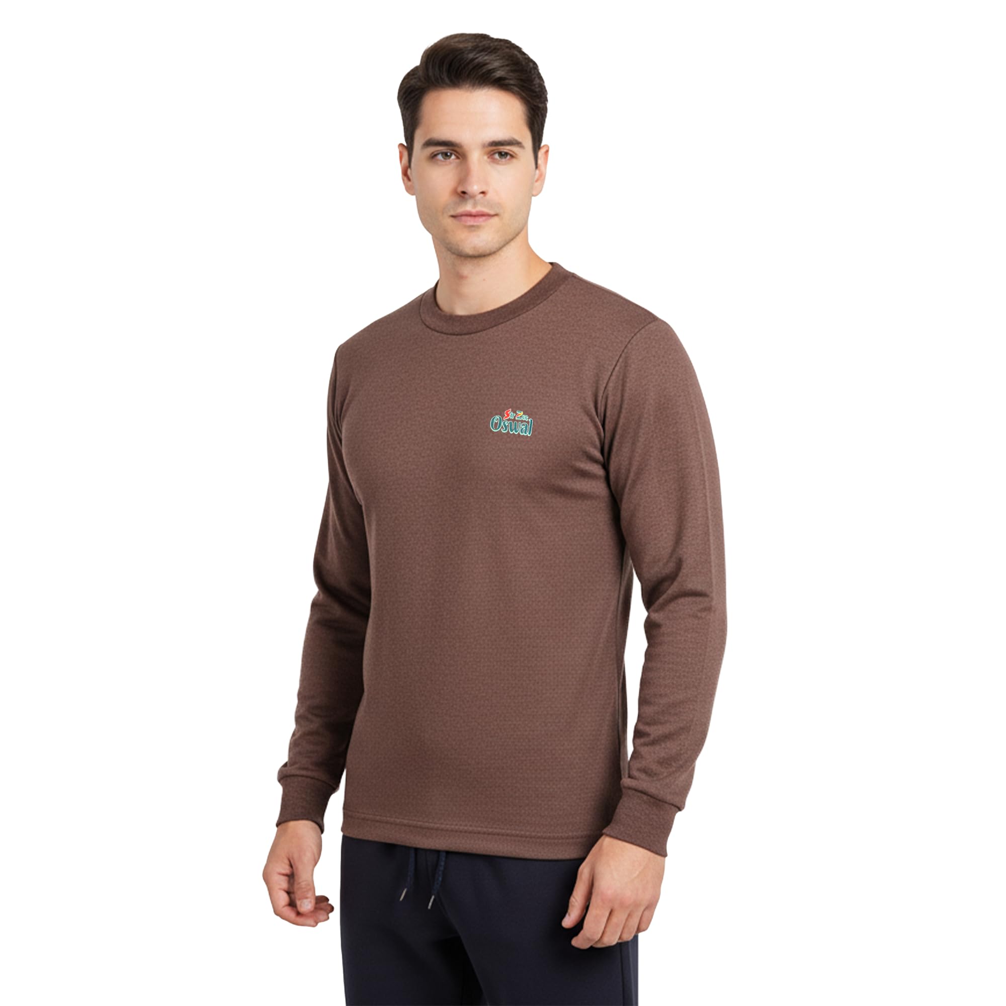 Thermal Innerwear Top for Men, Soft Cotton Warm Stretchable Breathable Lightweight Round Neck with Full Sleeve Base Layer Undershirt Body Warmer-image-33