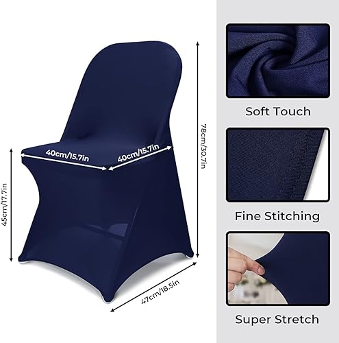 Vista 62 de Babenest Fundas plegables de elastano para sillas de Halloween, mejoradas, 10 unidades, universales, elásticas, lavables, protectores para bodas