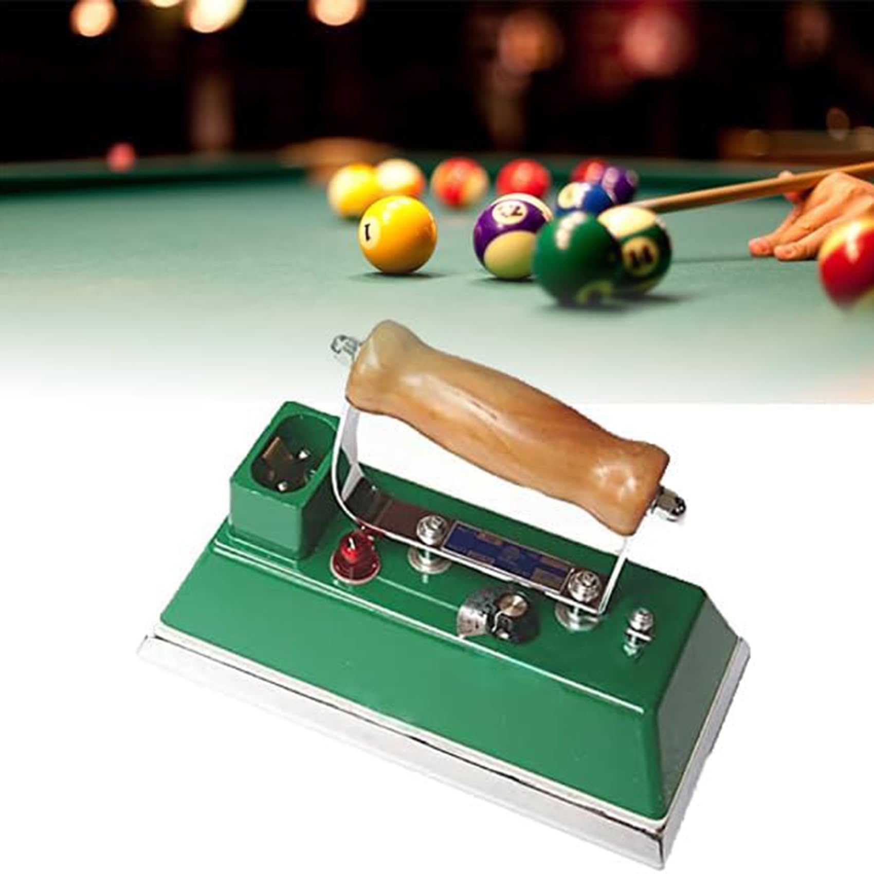 DJFOG30cm Billiards Table Cloth Iron, Adjustable Temperature Snooker Pool Table Brush, Thermostatic Pool Table Cloth Iron, Quick Iron Pool Tablecloth