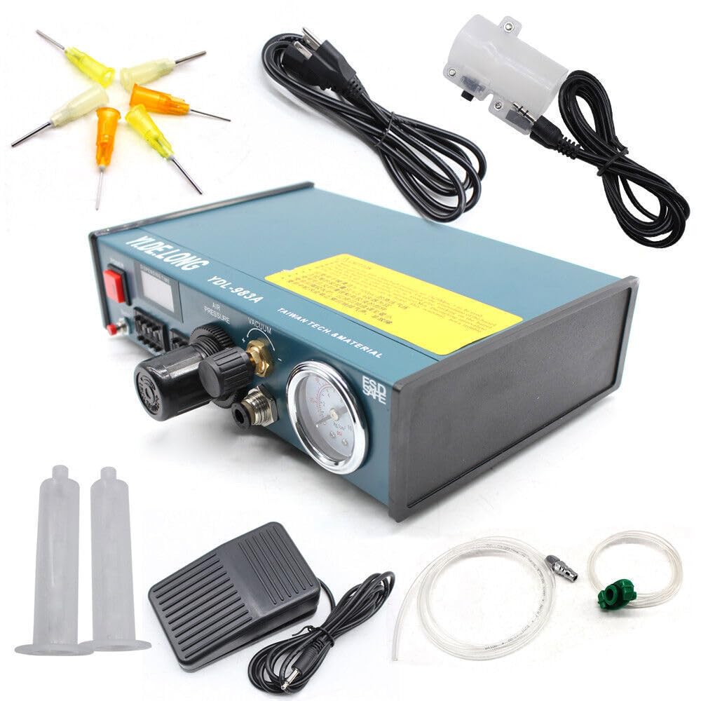 YDL-983A Solder Paste Auto Glue Dispenser Dropper Liquid Dispenser Controller,Nachbearbeitungsstation Digitale Heißluft-Schweißstation mit Membranpumpen